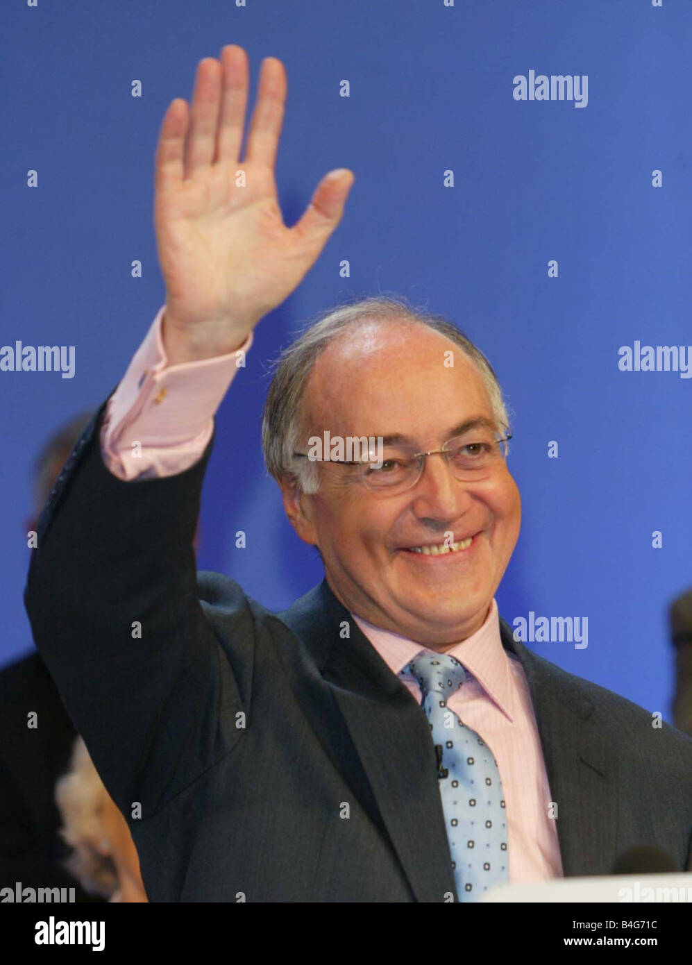 Michael Howard Conservative Party leader gives his farewell speech to the party at their 2005 conference held this year in Blackpool October 2005 Stock Photo