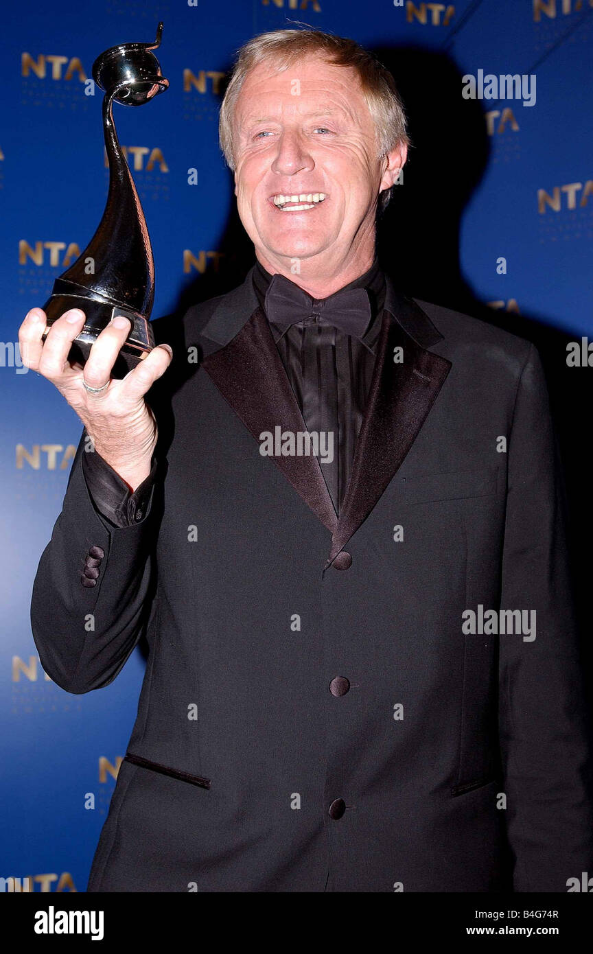 Chris Tarrant celebrates his award tonight at the Royal Albert Hall for The National TV Awards