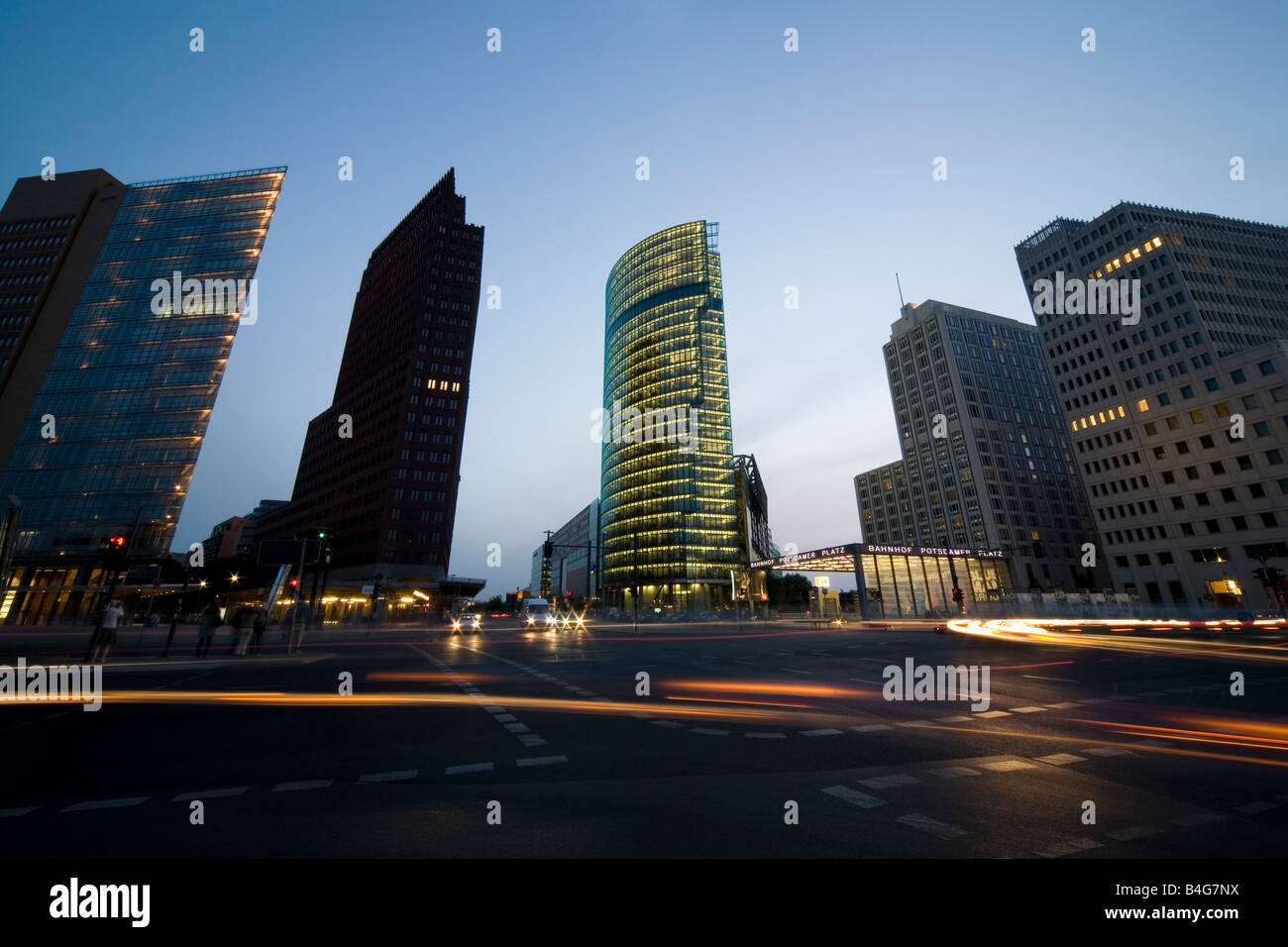 Potsdamer Platz at night Stock Photo Alamy