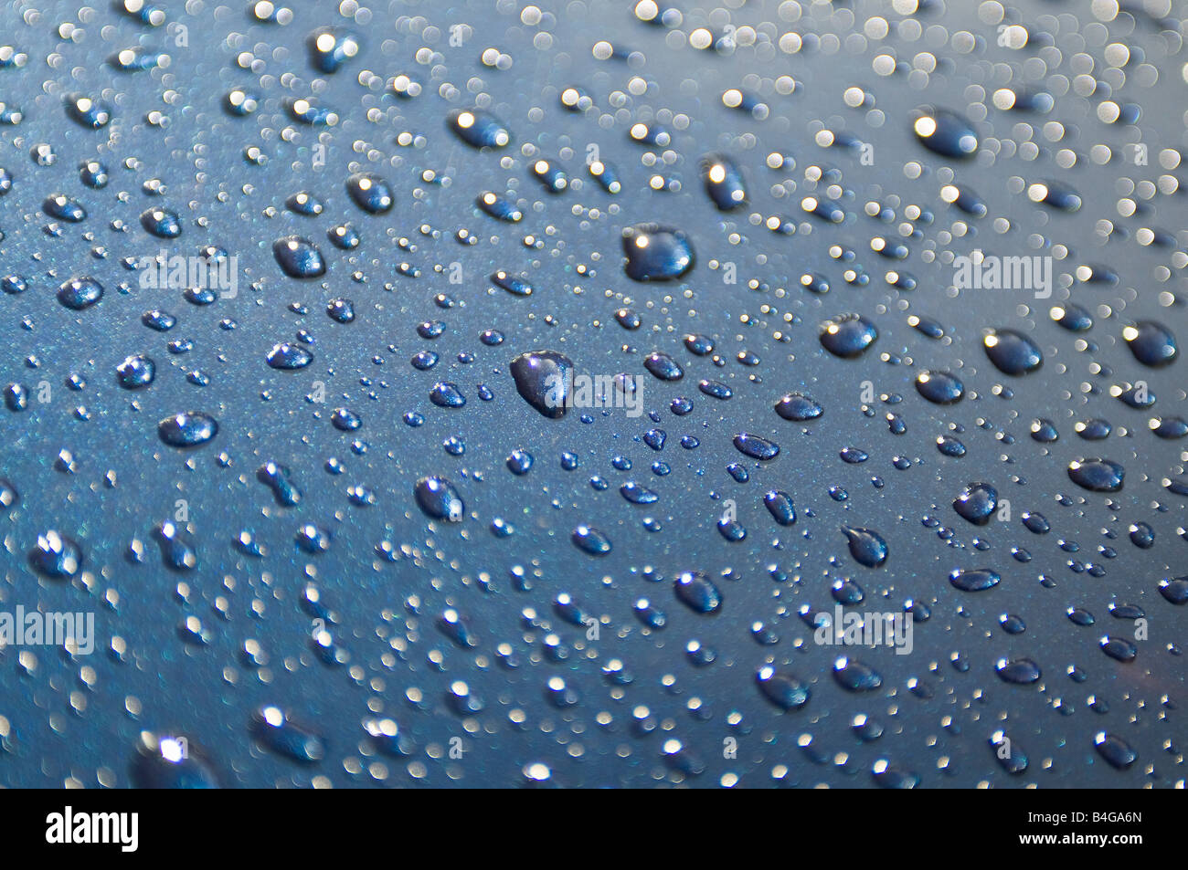 Water drops on a surface Stock Photo - Alamy