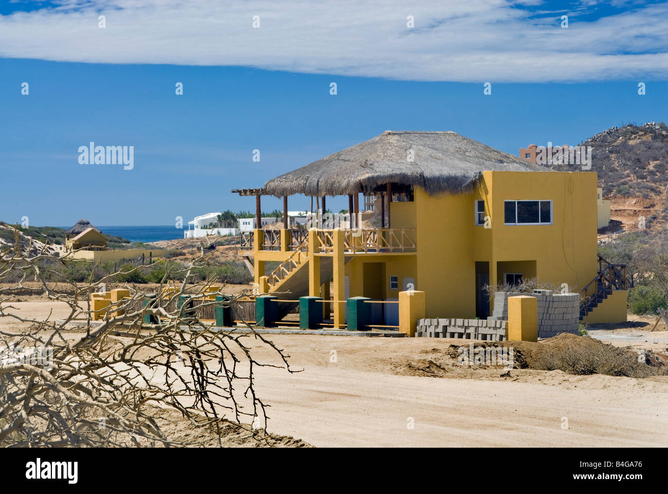 New vacation houses near Santa Cruz Zacaticas east of San Jose del Cabo in Baja California Sur Mexico Stock Photo