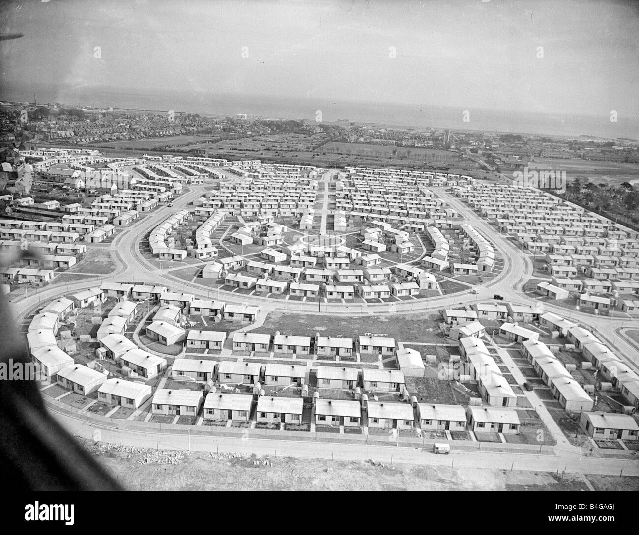 Council housing in Great Yarmouth 1948 Stock Photo
