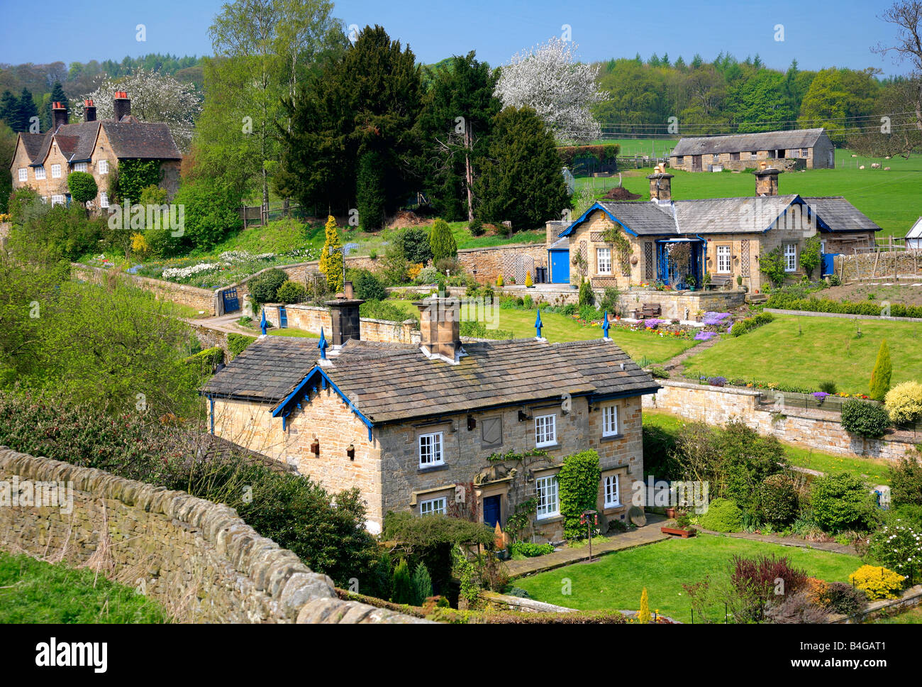 Edensor Village Chatsworth Estate Peak District National Park