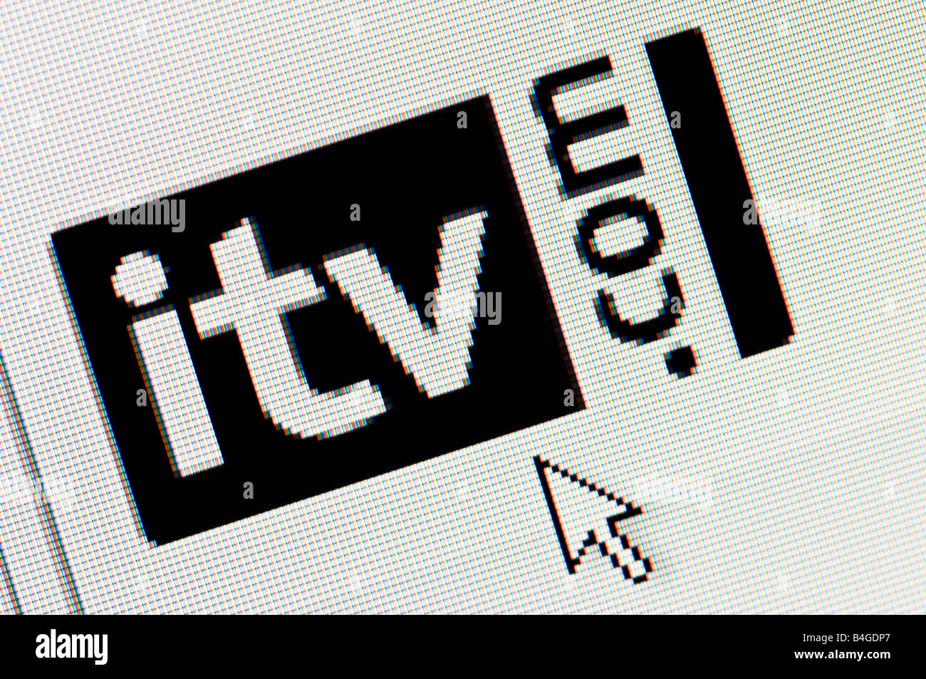 Macro screenshot of ITV website (Editorial use only) Stock Photo