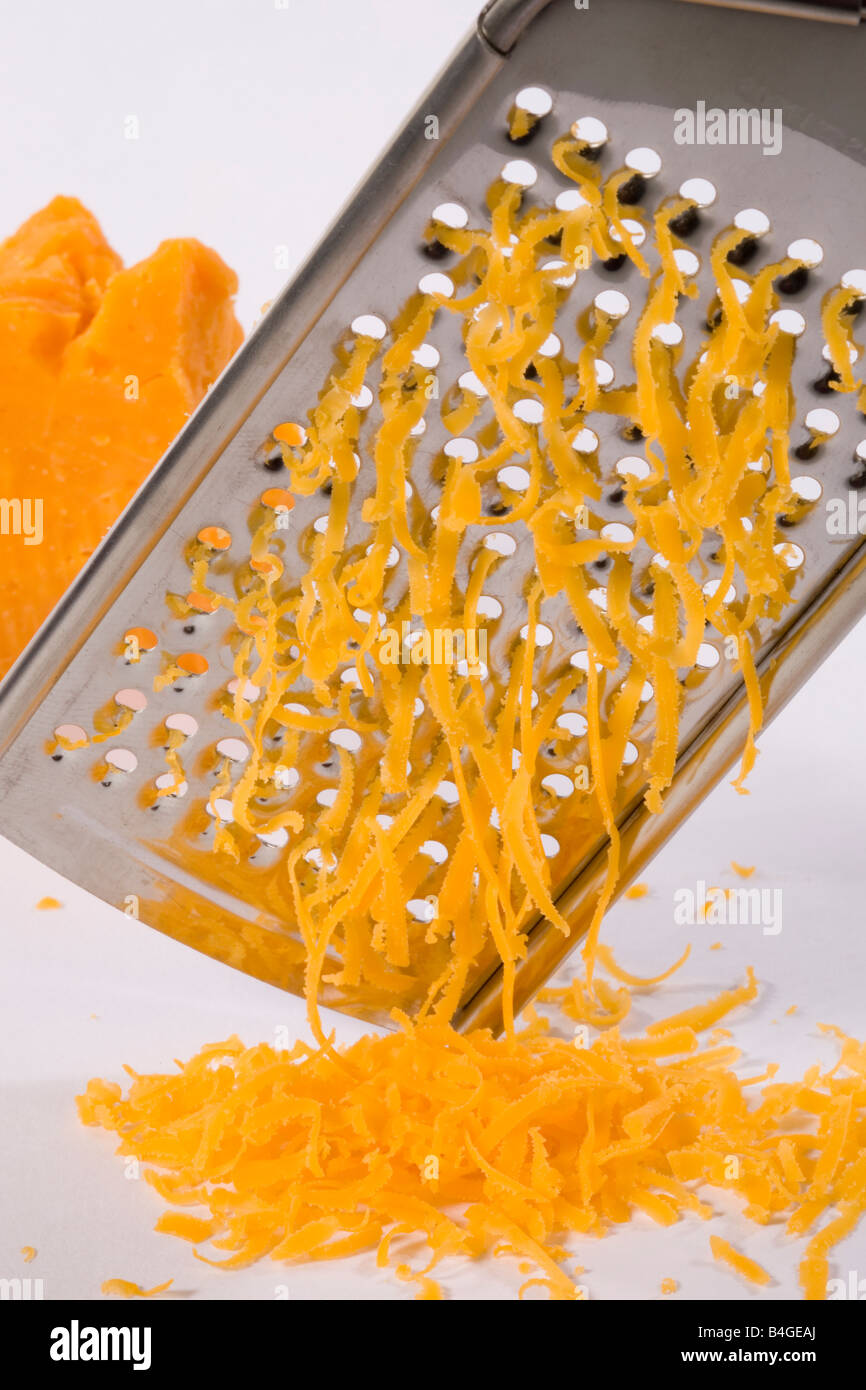 Grating Red Cheese Stock Photo