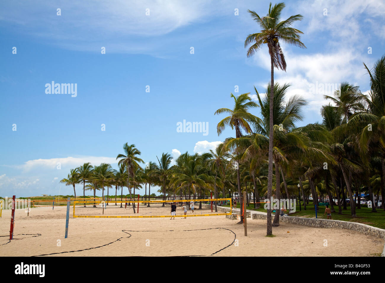 Beach volleyball courts South Beach Miami Florida Stock Photo Alamy Beach volleyball courts South Beach Miami Florida Stock Photo Alamy