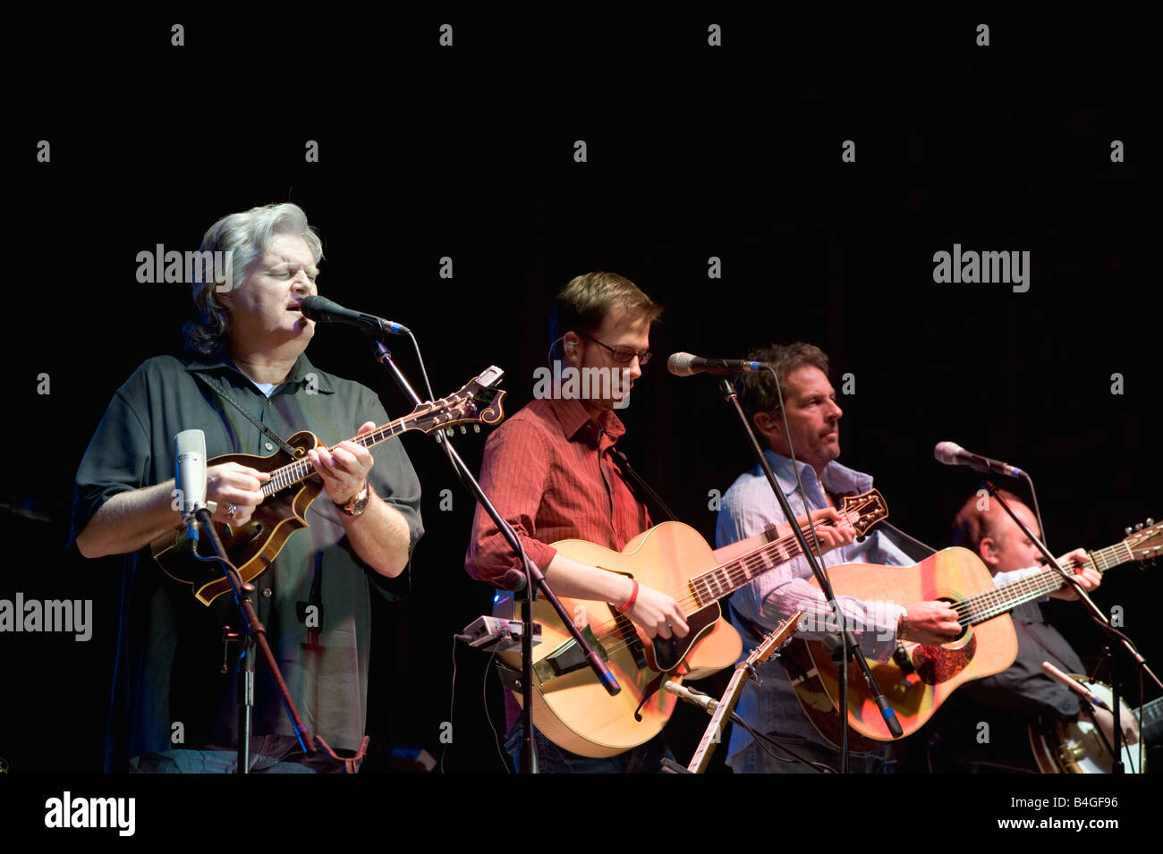 Grammy winning bluegrass and country artist Ricky Scaggs in concert with Kentucky Thunder August 31 2008 , Chatham, NY, US. Stock Photo
