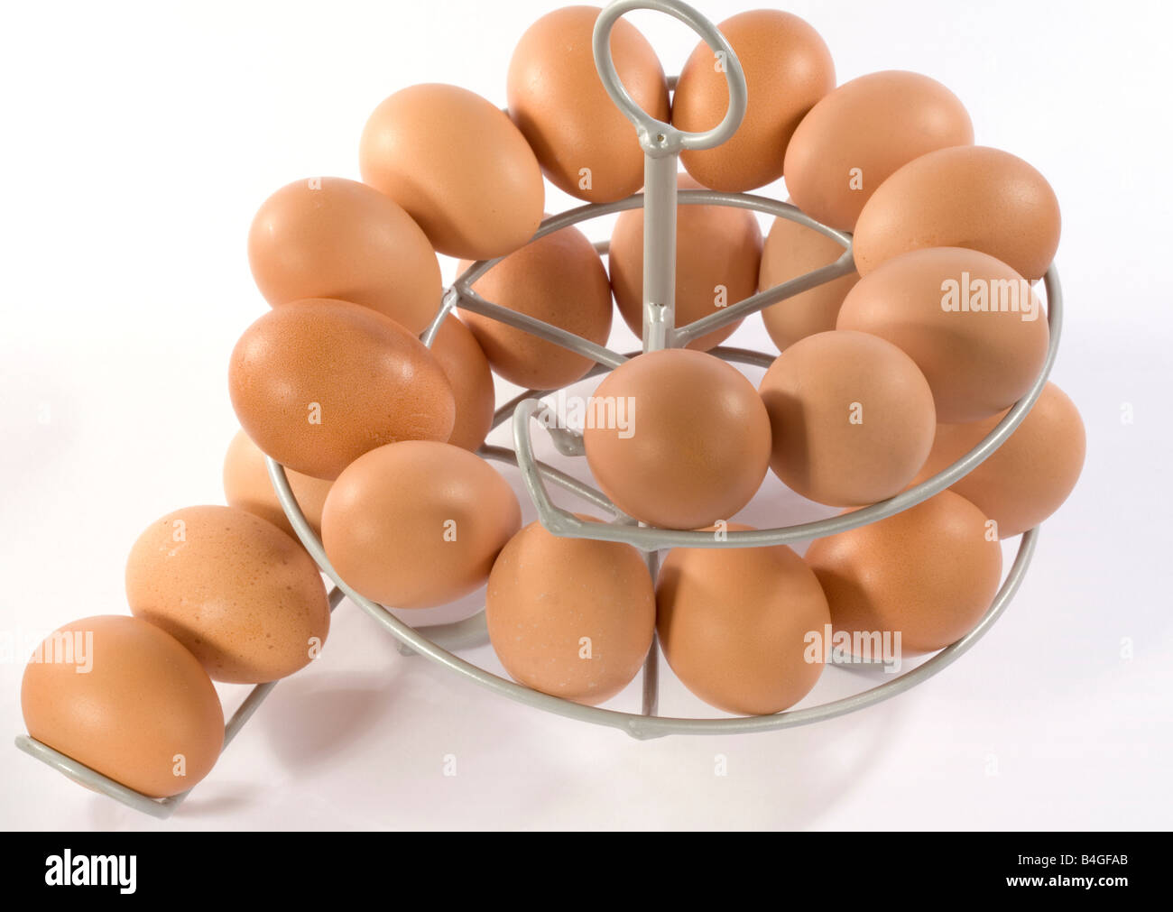 Spiral egg skelter Stock Photo - Alamy