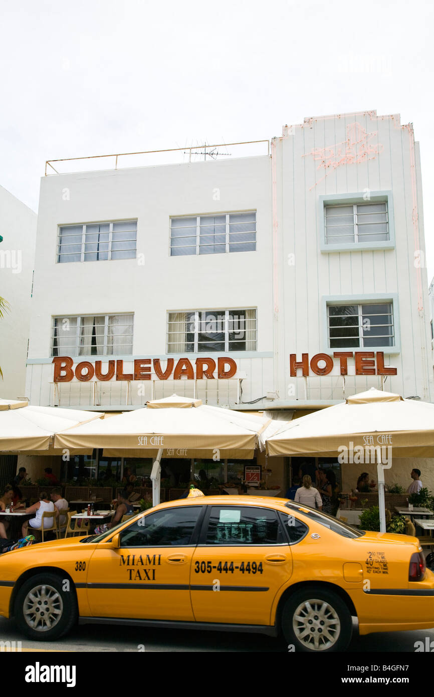 Boulevard Hotel, South Beach, Miami, Florida Stock Photo