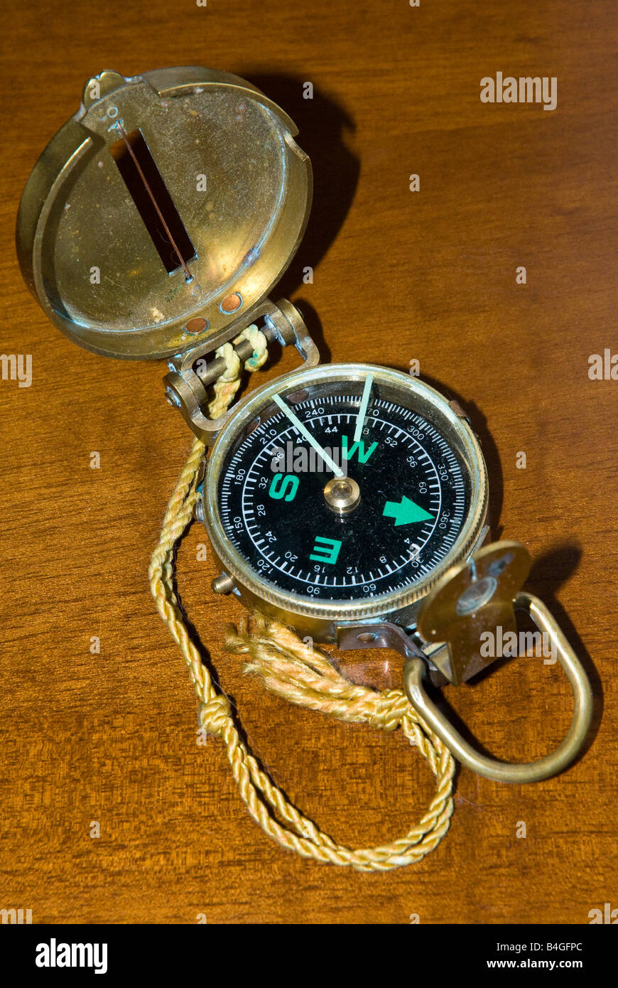 Antique Brass Compass Stock Photo Alamy