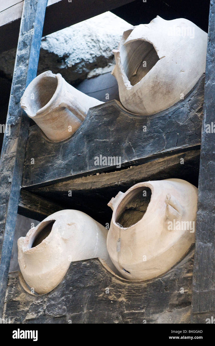 Storage jars in the House of Neptune, Herculaneum Stock Photo Alamy
