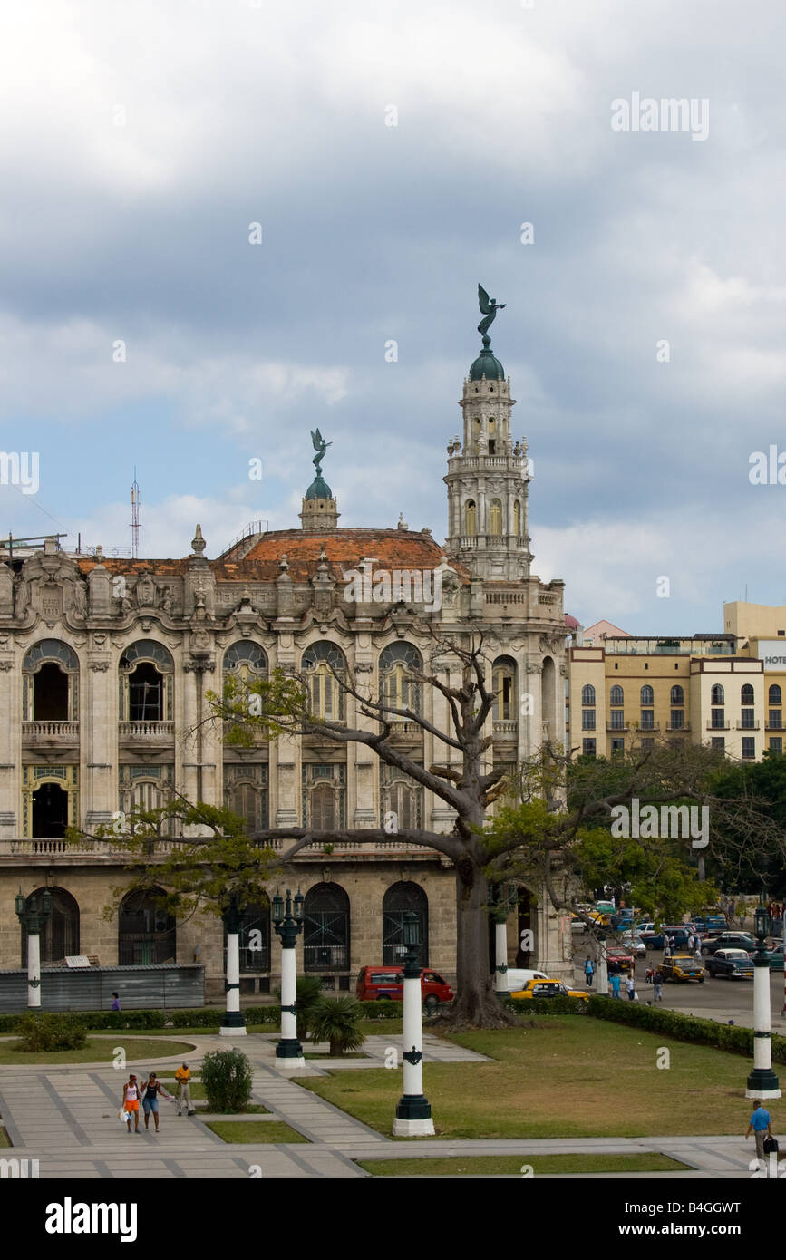 Gran Teatro de La Habana - The Great Theatre of Havana. View from the Capitol. Stock Photo