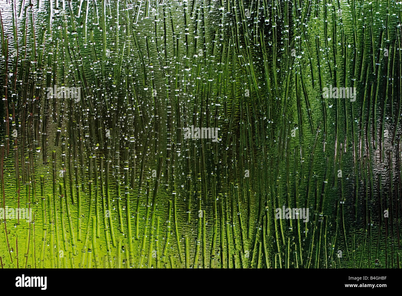 Rain falling on window Stock Photo