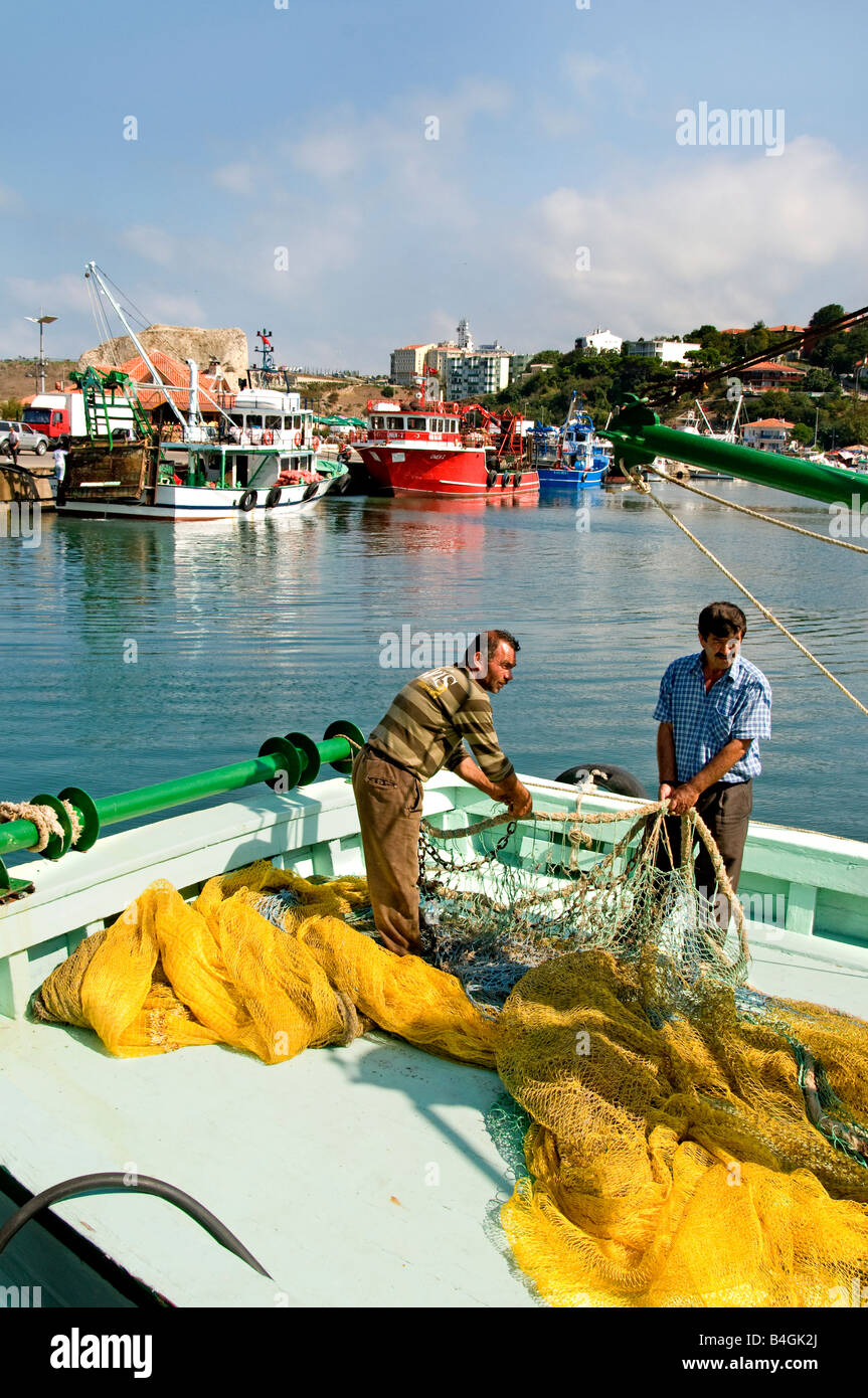 Sile Feneri Turkey Port Harbour   fishing fish fisheries fisherman Stock Photo