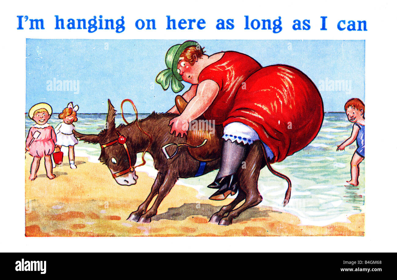 Old Vintage Regent Publishing British artwork Comic Saucy Seaside  Picture Postcard 1930s FOR EDITORIAL USE ONLY Stock Photo