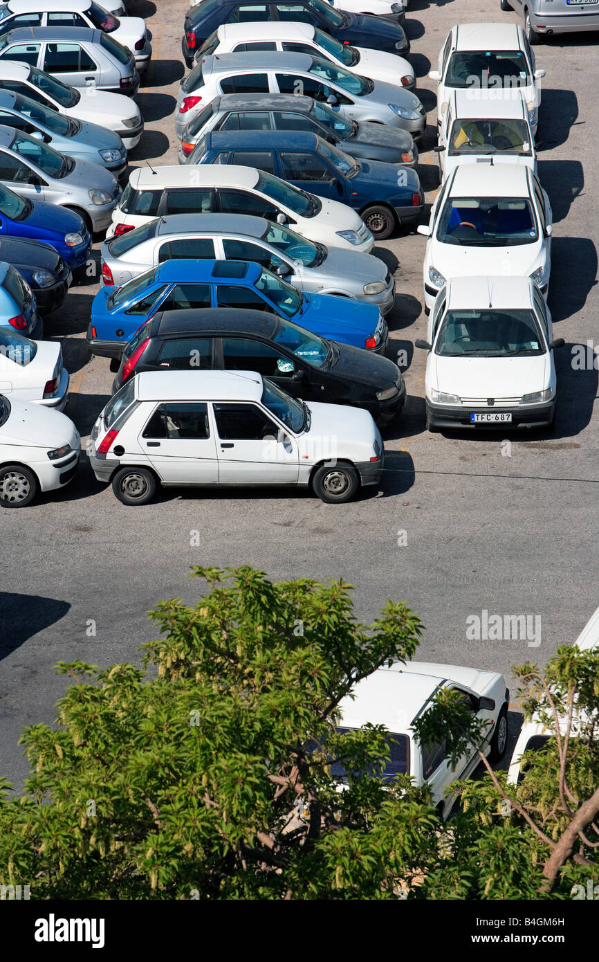 Malta Car Park Stock Photo Alamy