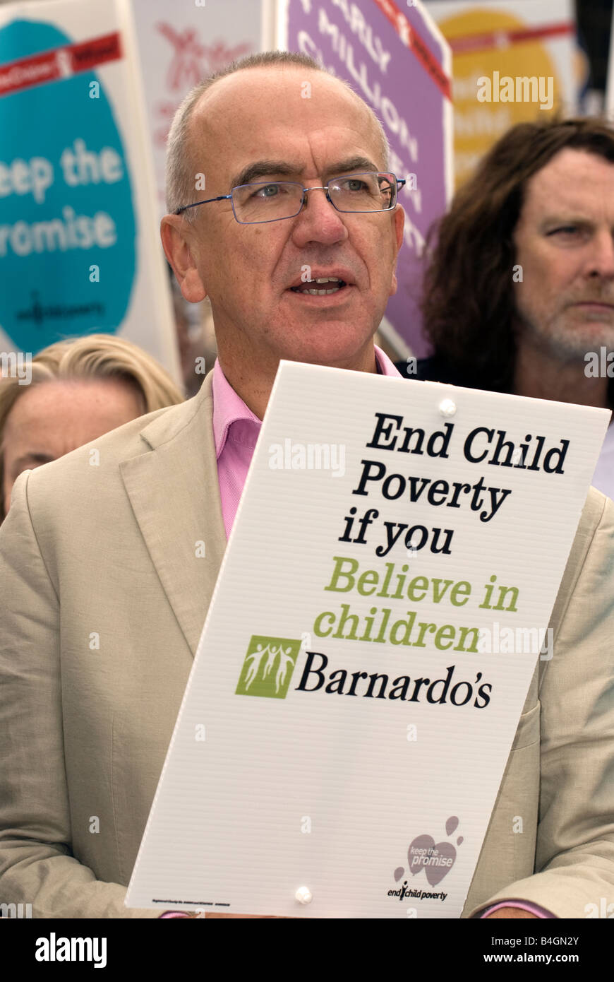 Martin Narey (born 5 August 1955) supporting the End Child Poverty