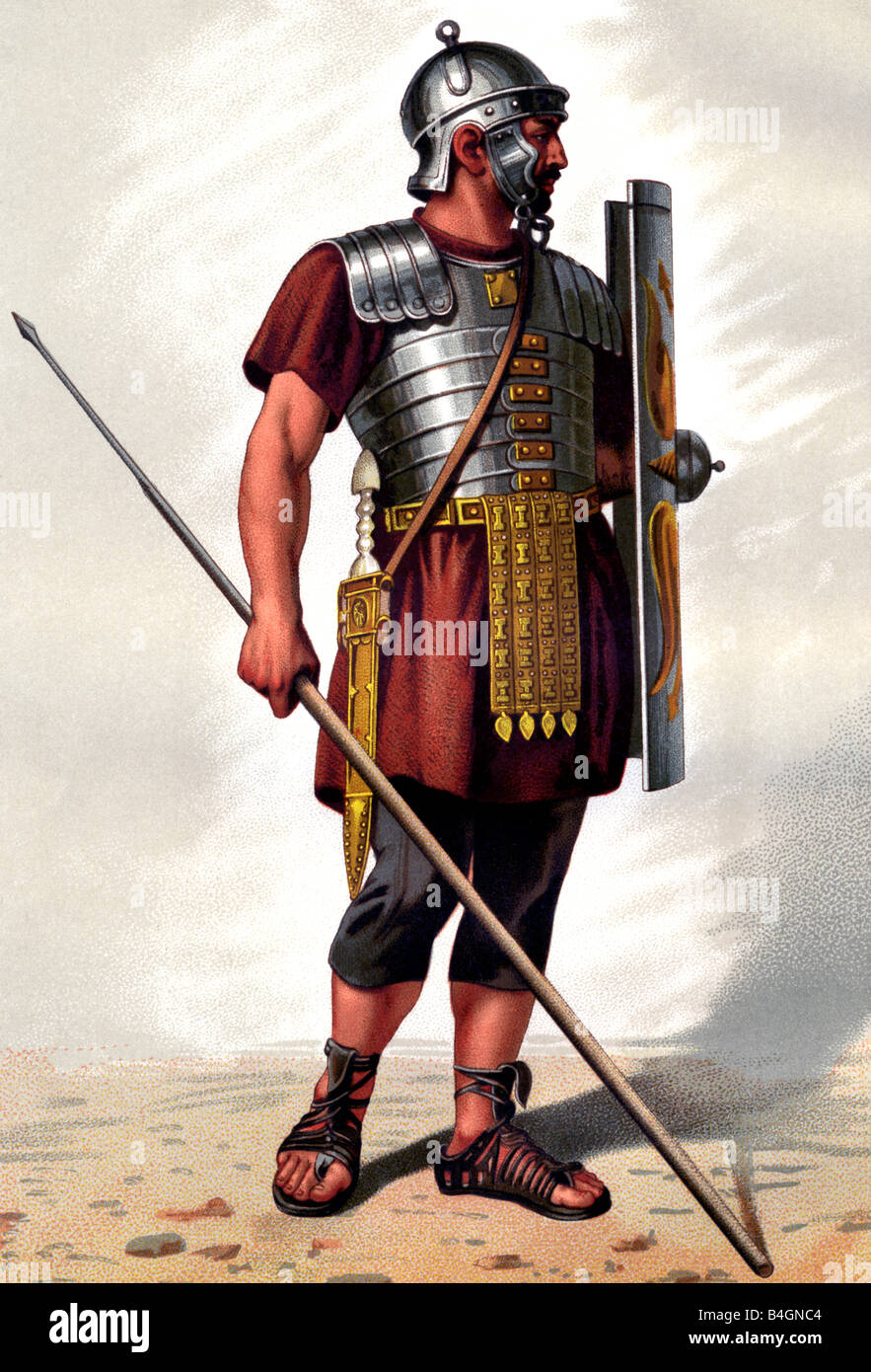 Roman Legionary Stock Photo