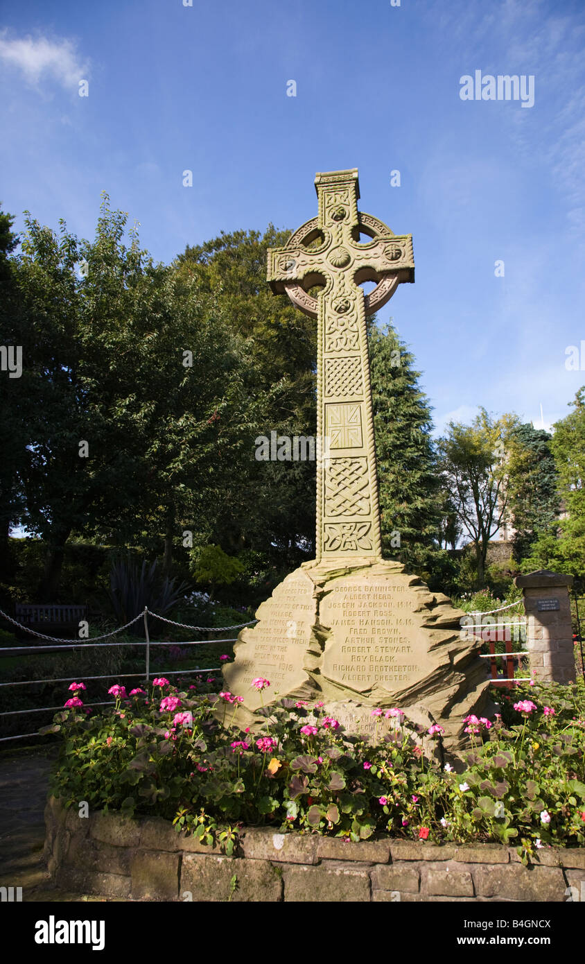 War Memorial in the village of Waddington Lancashire Stock Photo