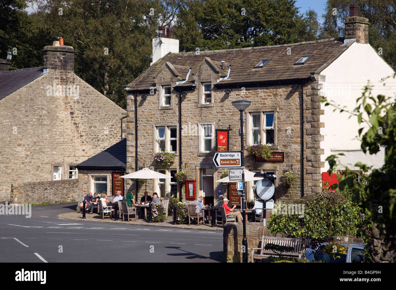 Waddington Arms pub in the village of Waddington Lancashire Stock Photo