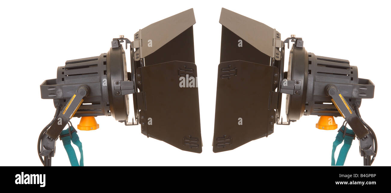 Incandescent studio light with barn doors attached Stock Photo Alamy