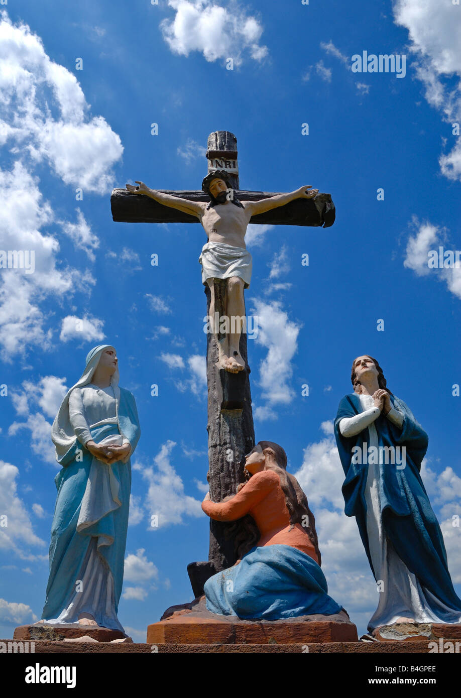 This statue of the crucifixion is found in the cemetery at St Alphonsus