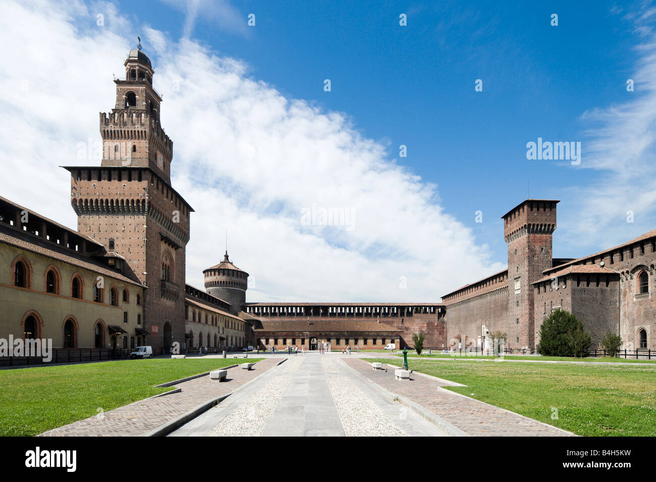 Castello Sforzesco, Milan, Lombardy, Italy Stock Photo