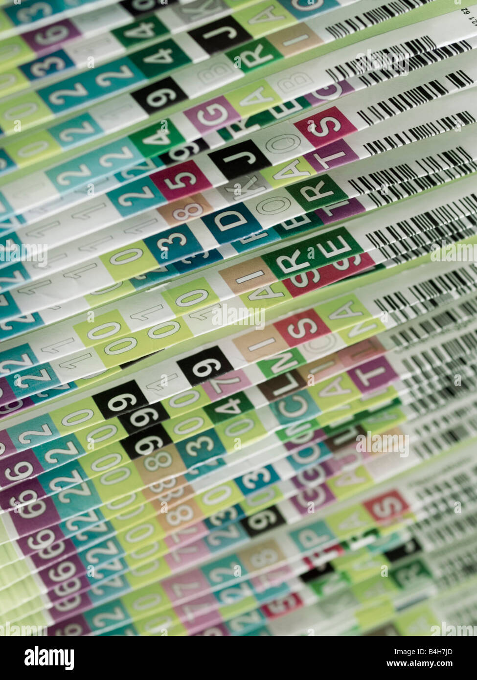 Colorcoded medical files Stock Photo Alamy