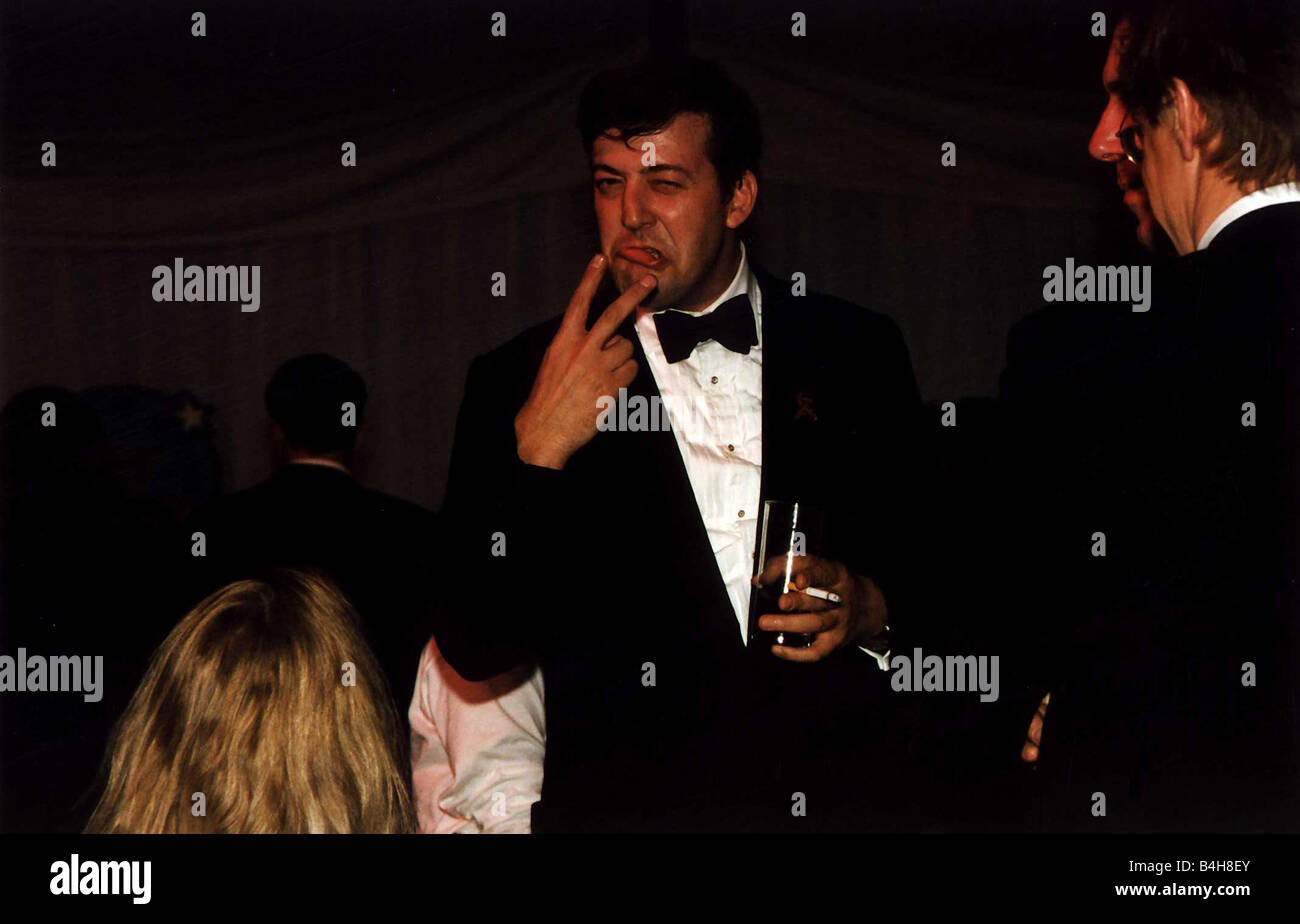 Stephen Fry Actor at the 101 dalmatians film premiere party Stock Photo