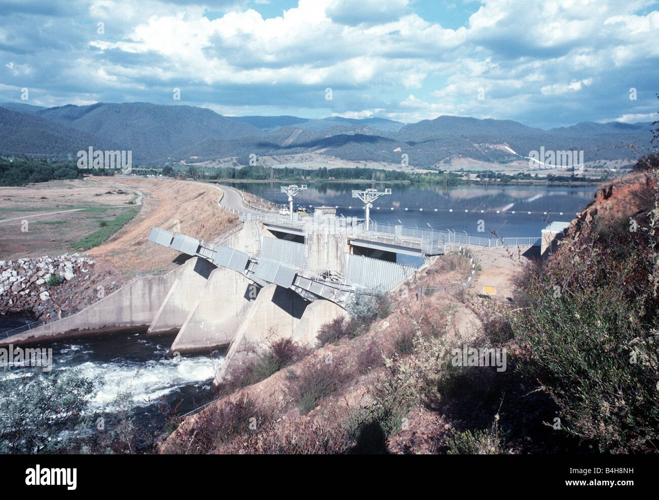 Khancoban control dam and pondage New South Wales in Australia Stock Photo