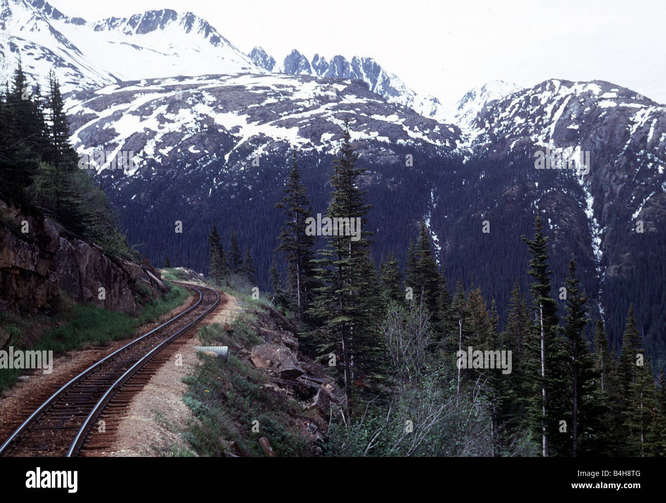 White Pass and Yukon Railway Canada View along route Stock Photo