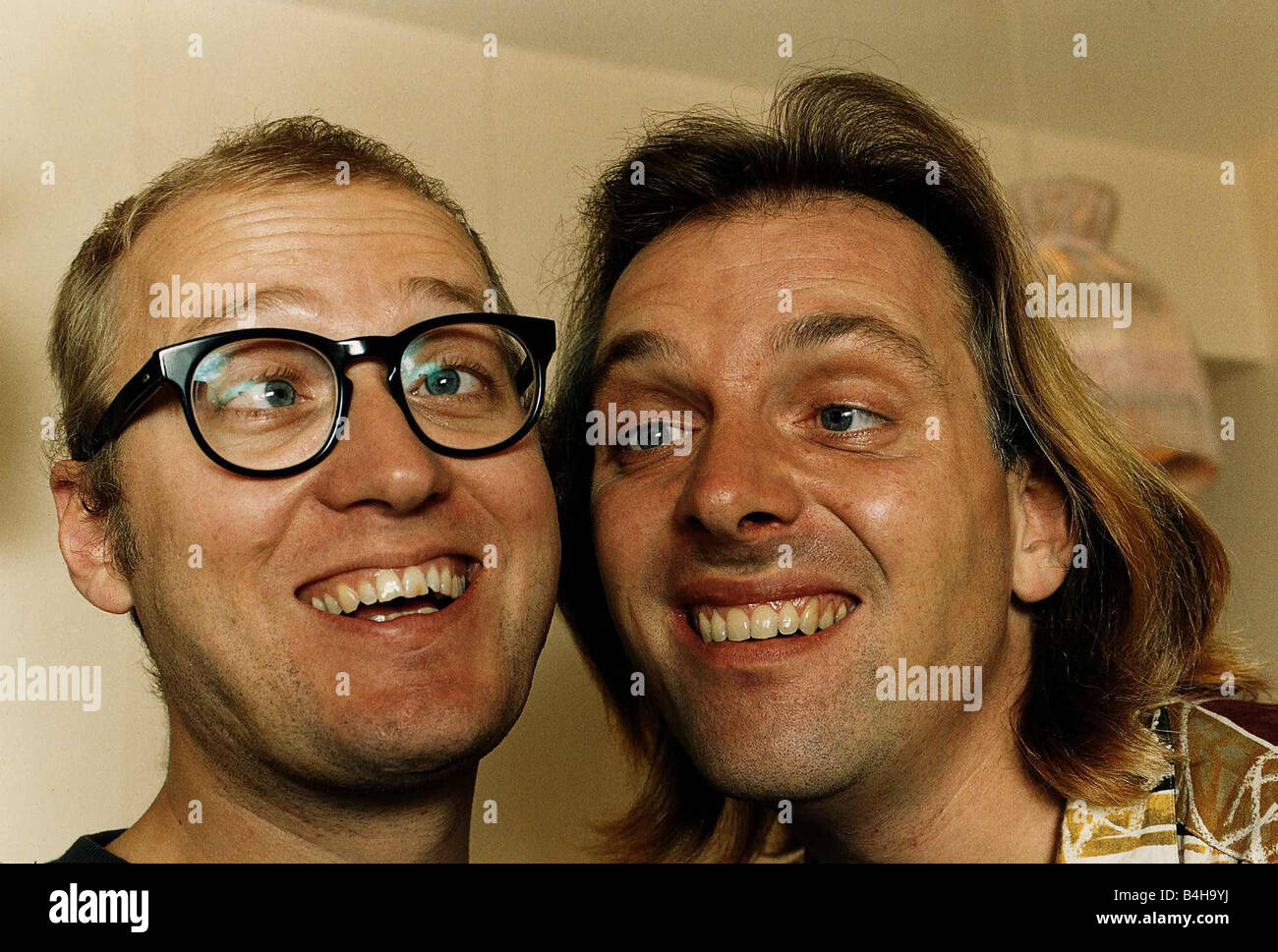 Rik Mayall and Adrian Edmondson comics who appear in the television programme Bottom Stock Photo