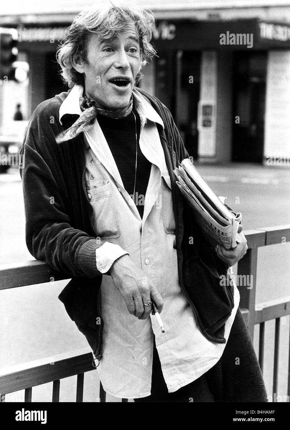 Peter O Toole August 1980 at the Old Vic London where he will play Macabeth Stock Photo