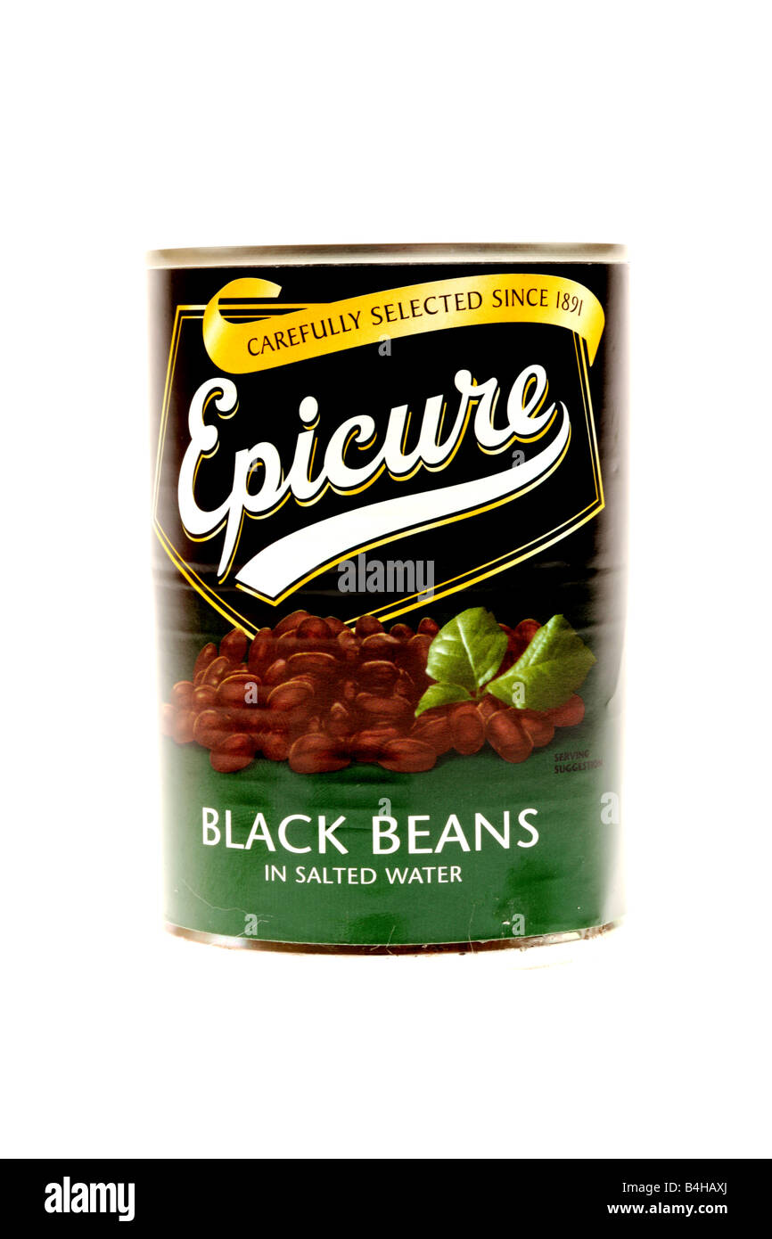 Tin of Black Beans Stock Photo Alamy