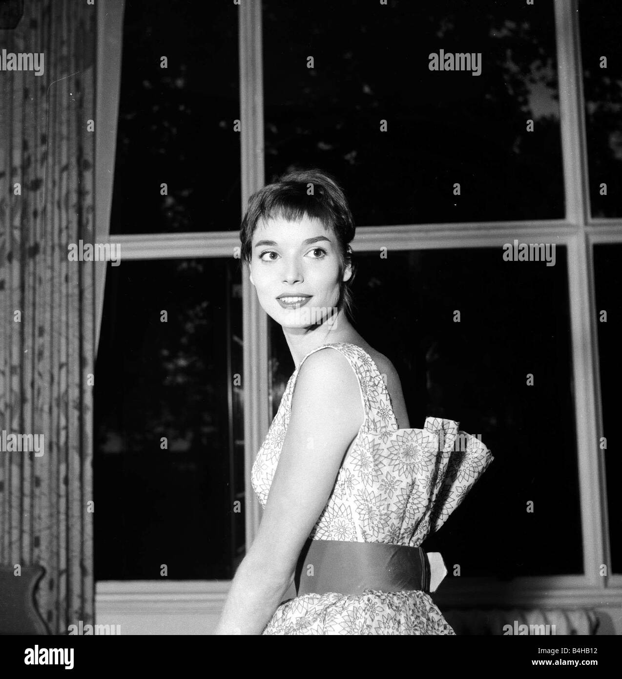 Elsa Martinelli July 1957 Italian Actress Pictured at The Savoy Hotel in London She has arrived in London to attend the premiere of her new film called Manuella Entertainment Film Actresses 1950s Actress Portrait Stock Photo