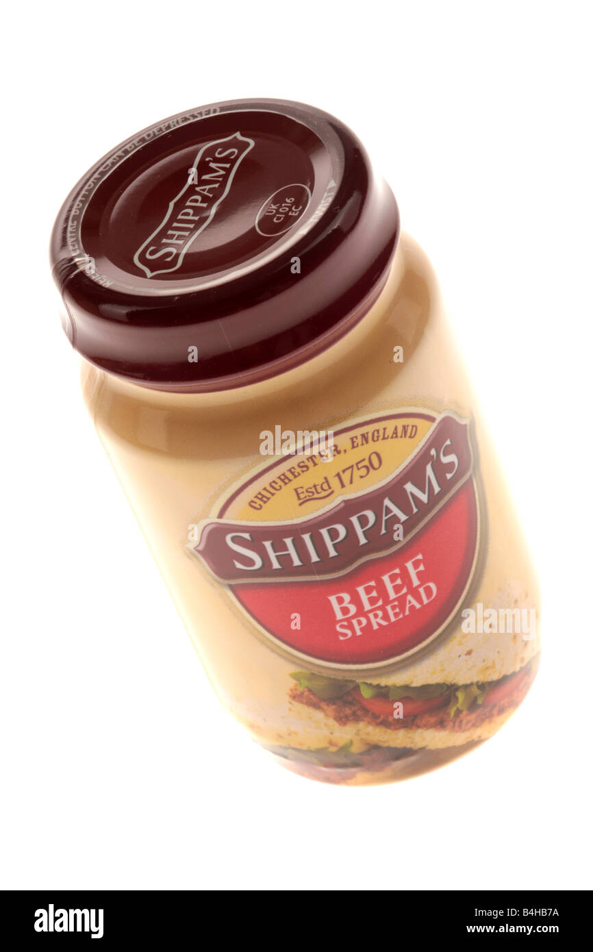 Pot of Beef Spread Paste Stock Photo Alamy