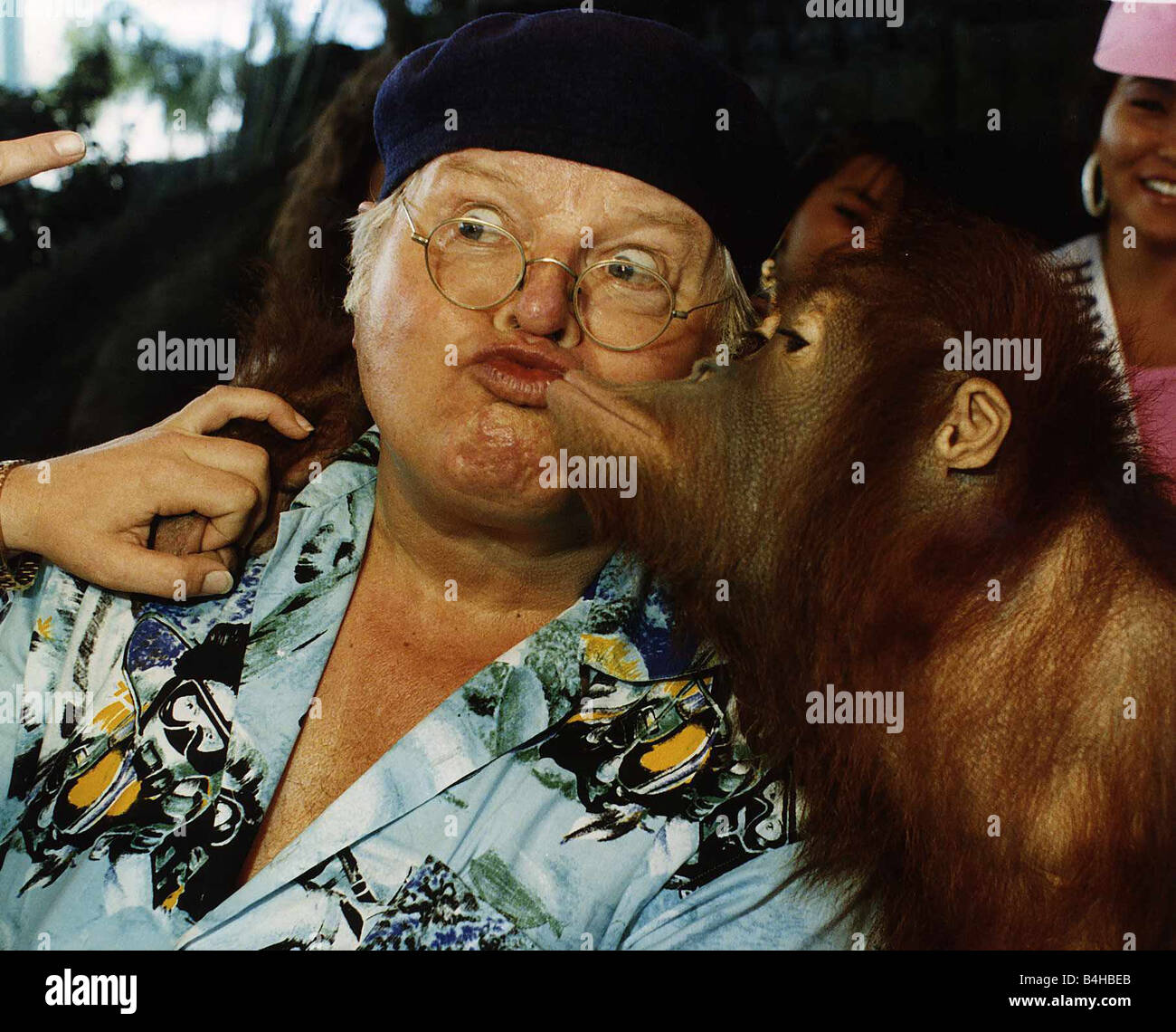 Benny Hill Actor Comedian With An Orang U Tan Stock Photo
