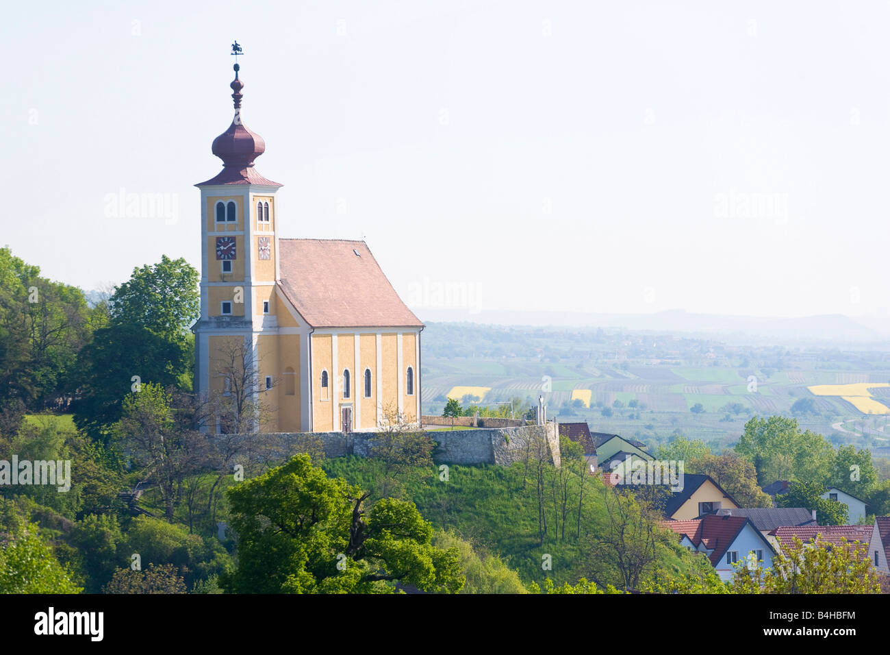Church on hill, Bergkirche, St. Martin, Donnerskirchen, Leithagebirge, Burgenland, Austria Stock Photo