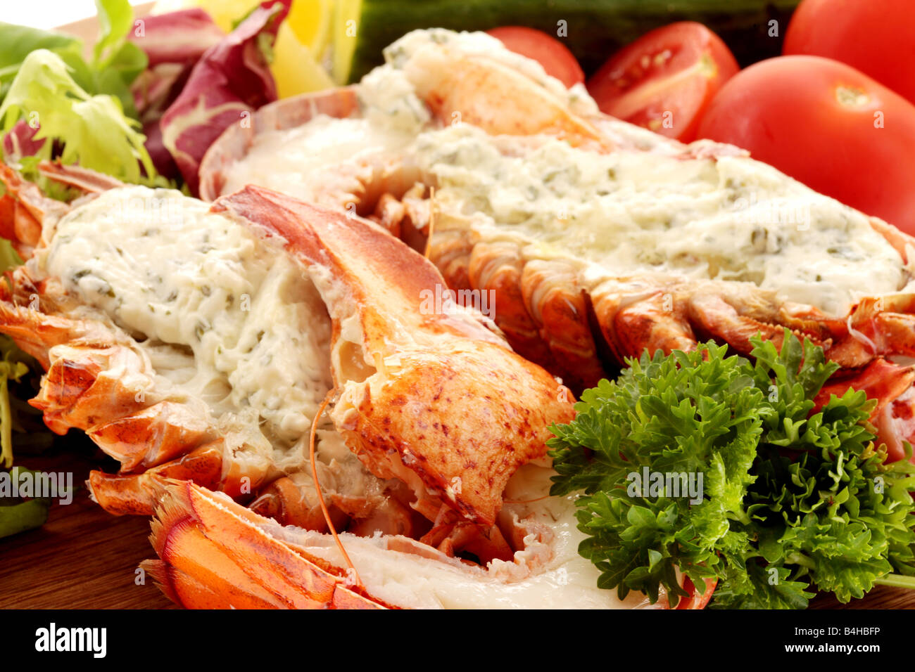 Fresh Delicious Luxury Canadian Dressed Lobster, Prepared And Cooked In