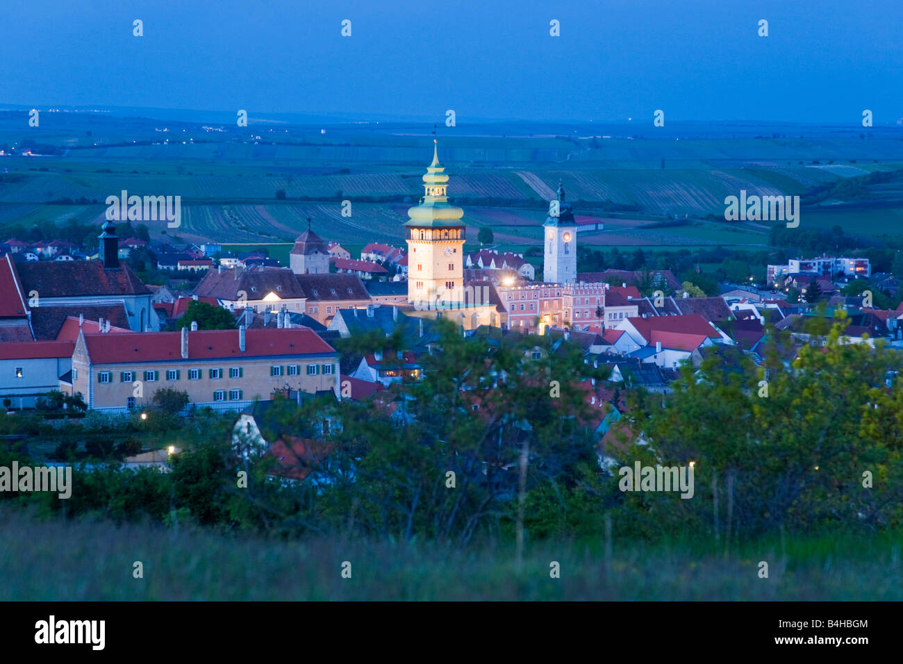 Houses in town, Retz, Lower Austria, Austria Stock Photo