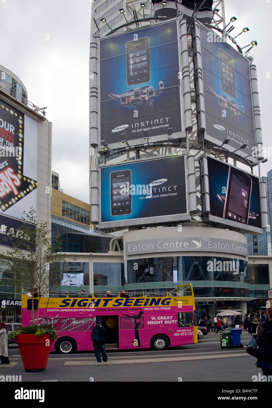 Dundas Square on Yonge Street near the Eaton Center in Toronto, Ontario