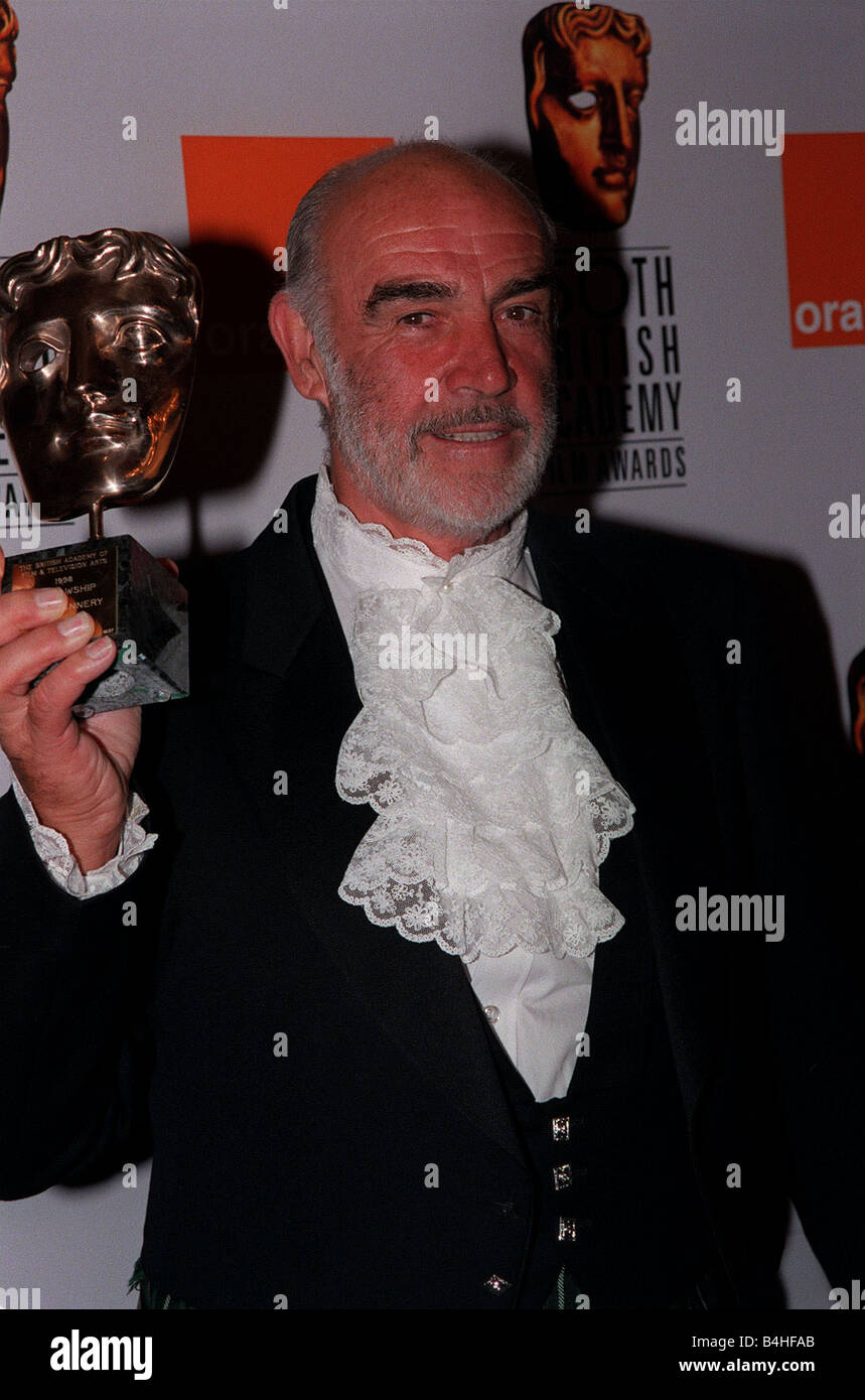 Sean Connery Actor April 98 At the BAFTA awards holding award Stock