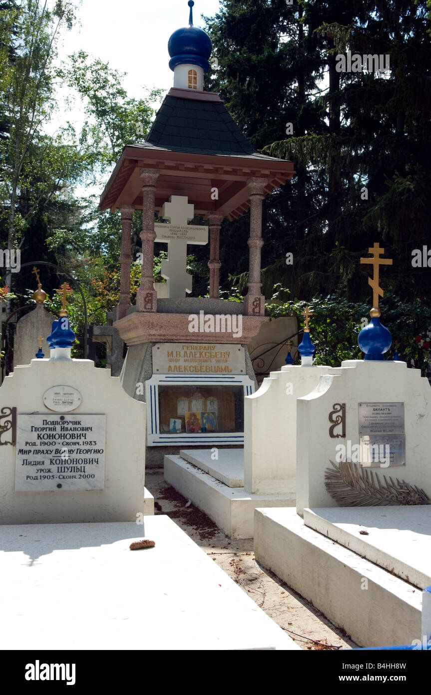 Graves of the White Russian émigres, Russian cemetery at Sainte Geneviève des Bois, environs of