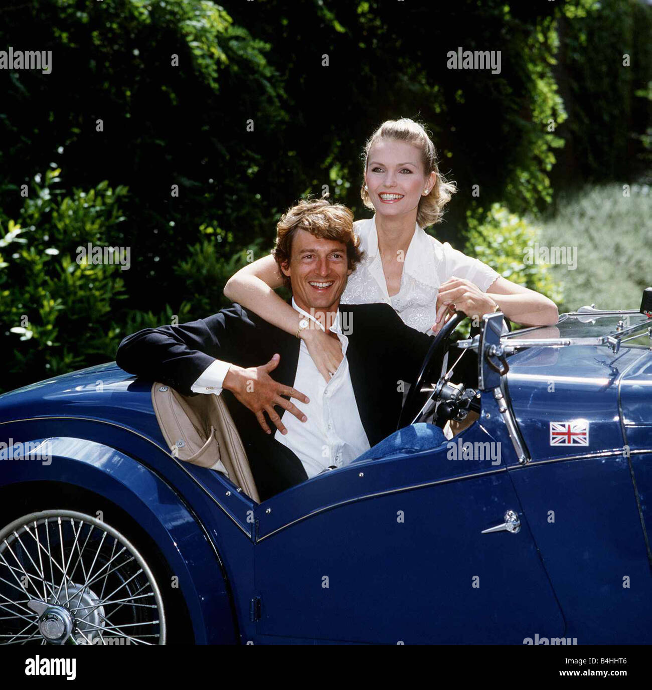 Fiona Fullerton actress with Nigel Havers in the television programme The Charmer July 1986 Stock Photo