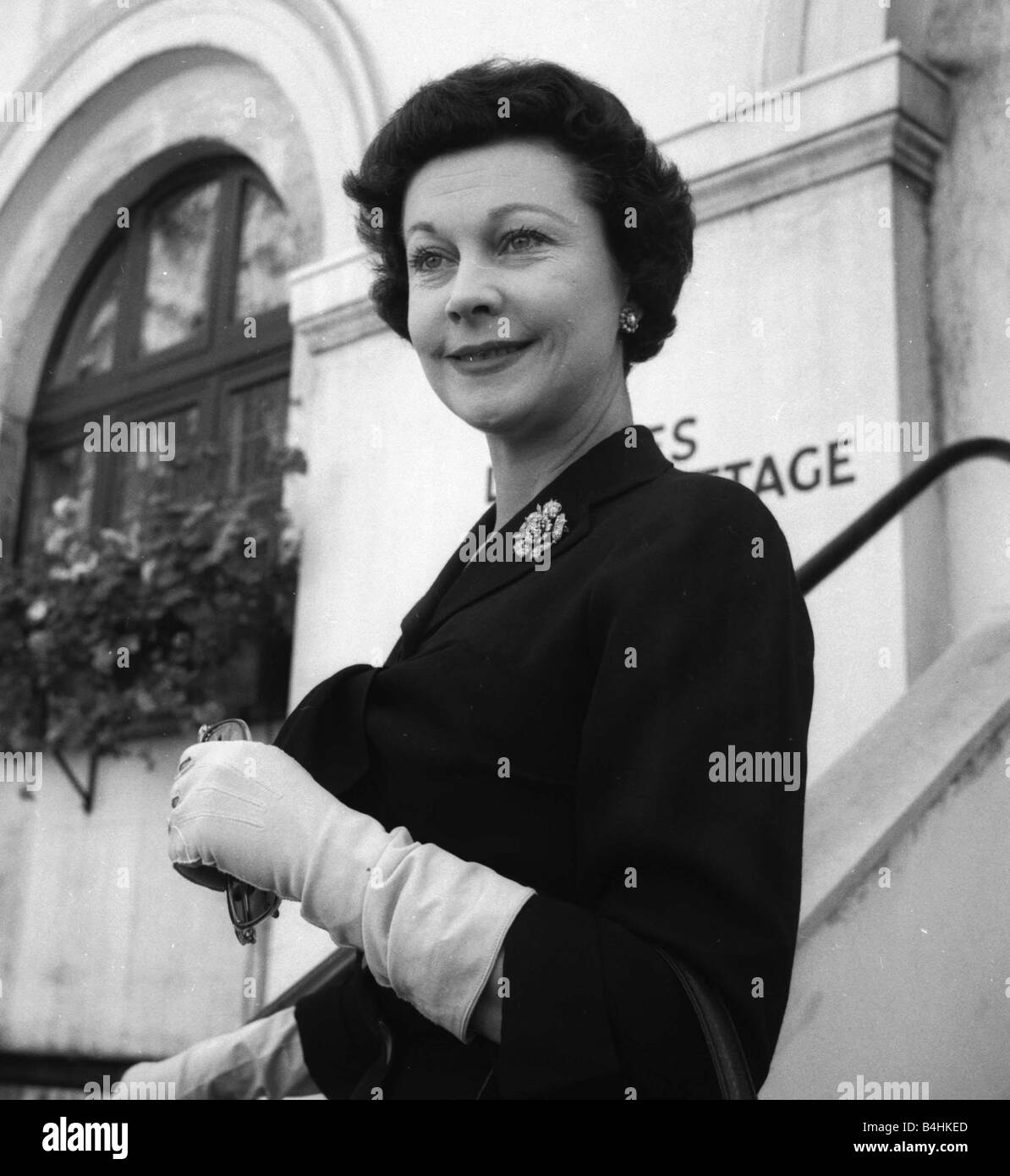 Actress Vivien Leigh in London August 1956 Stock Photo