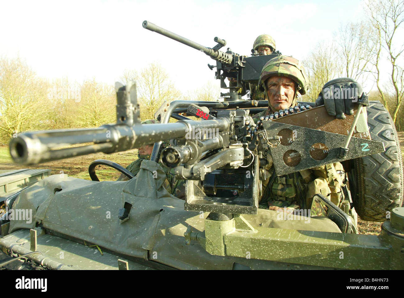RIR Soldiers Train For The Gulf In Colchester January 2003 Sergant Furlong of the Royal Irish Regiment Stock Photo