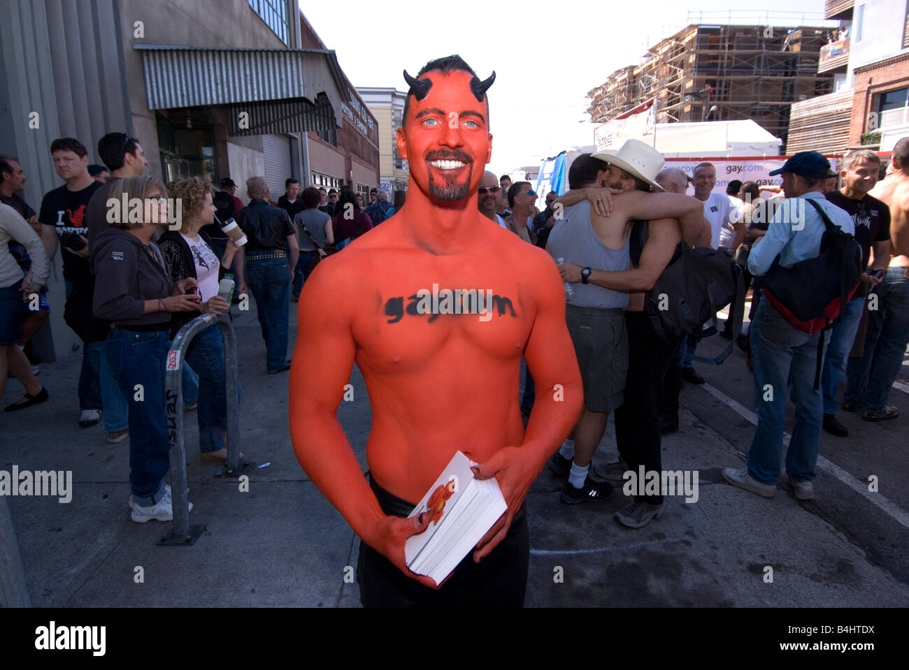 Man Dressed as a Devil at the 2008 Folsom Street Fair in San Francisco, CA. Stock Photo