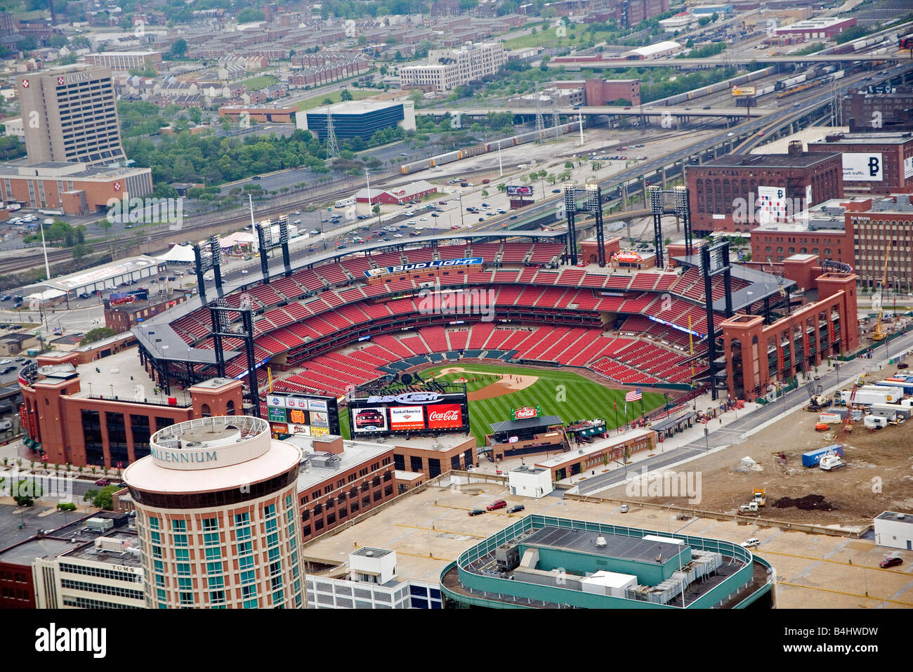 Aerial view of the Busch Stadium, St. Louis Missouri