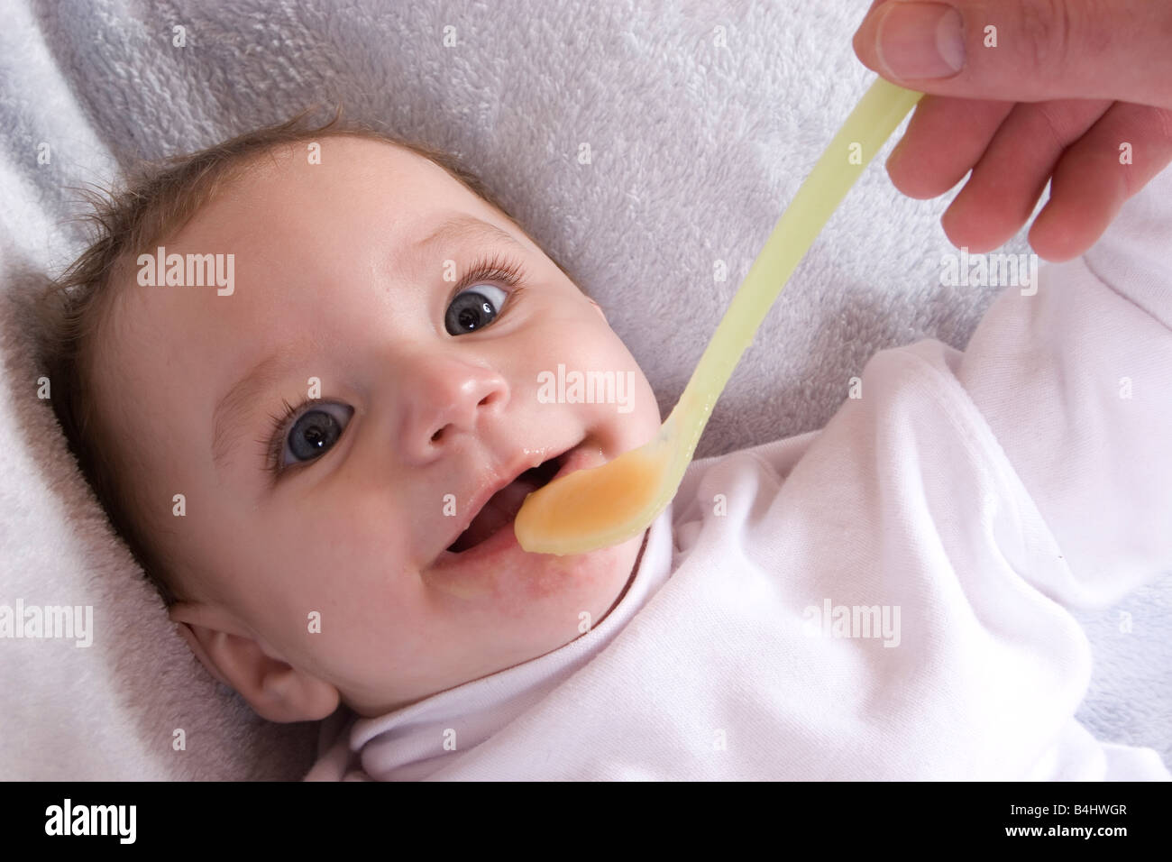 Baby spoons hi-res stock photography and images - Alamy