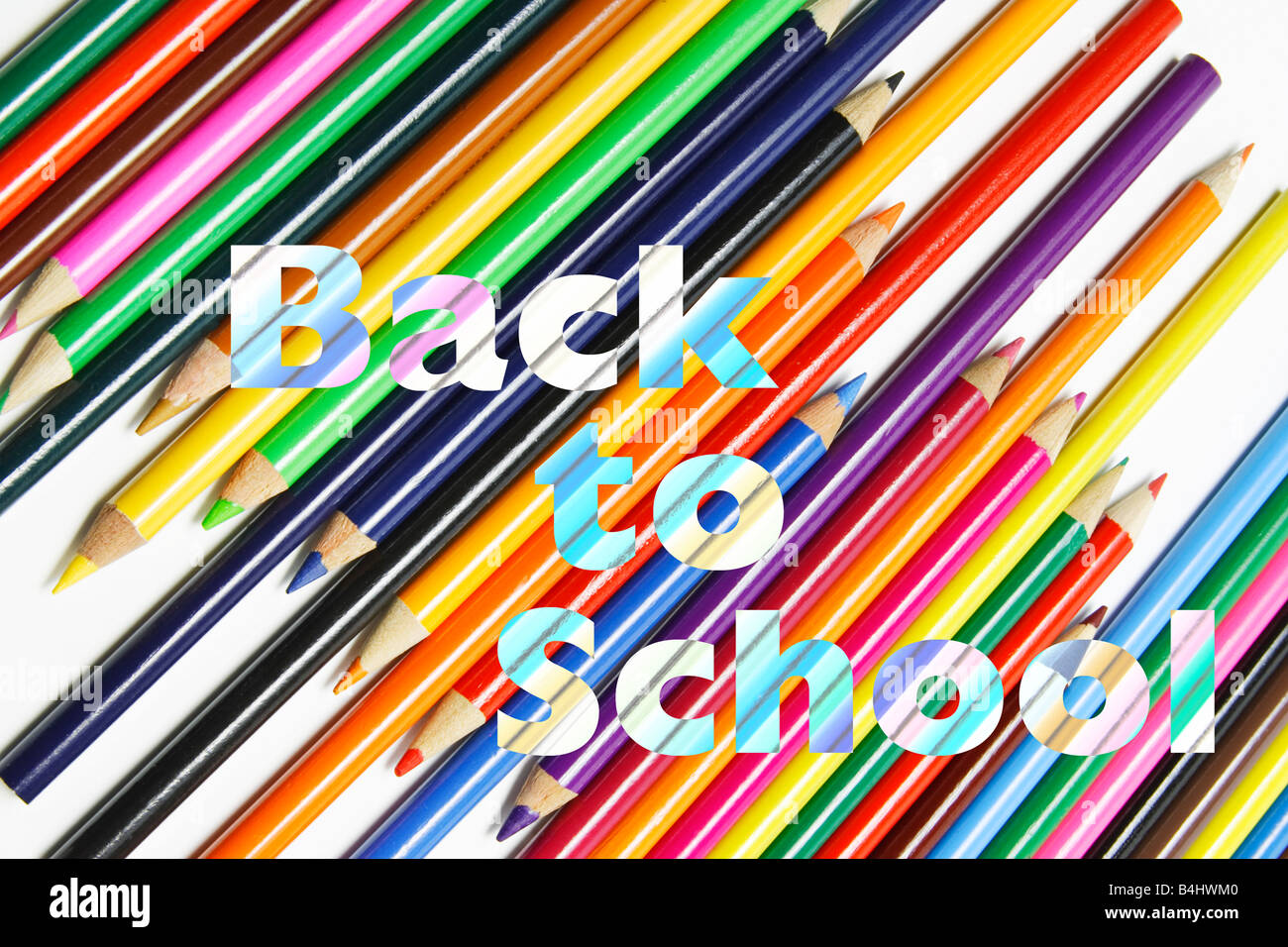 Colour Pencils with Back to School Concept Stock Photo - Alamy